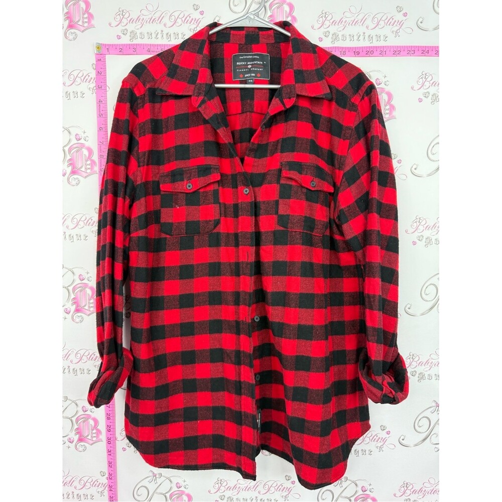 Rocky Mountain Red & Black Buffalo Plaid Flannel Shirt